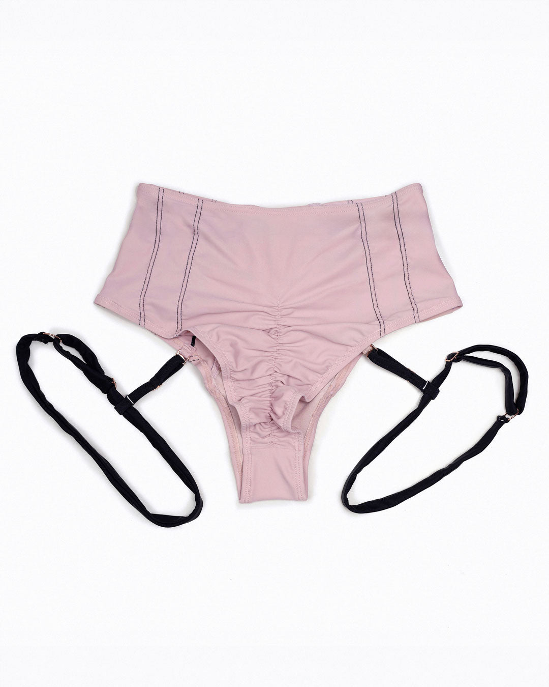 pink corset bottom styled for pole dance and aerial movement back view