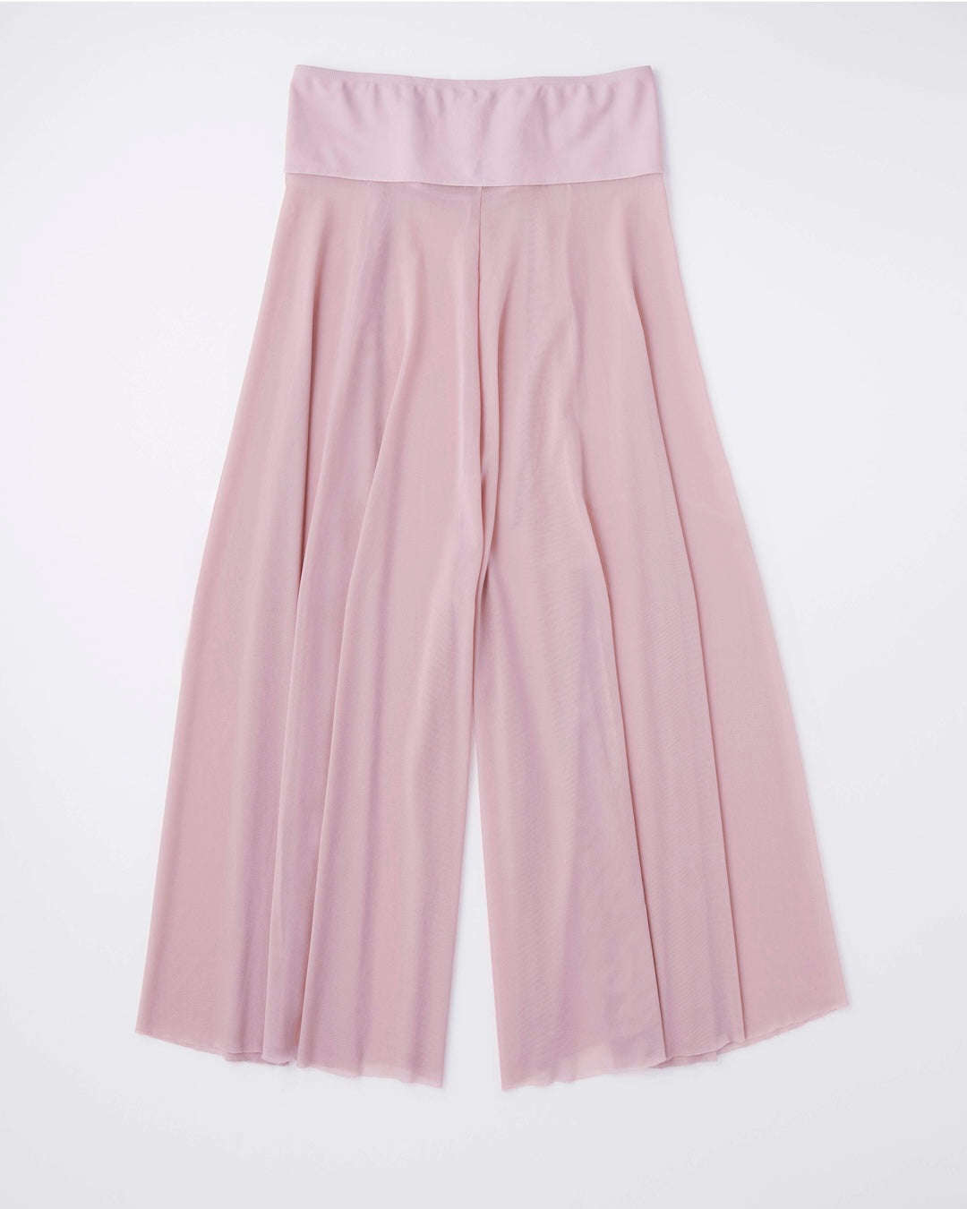Back view of corset-inspired flowy pants in pink activewear