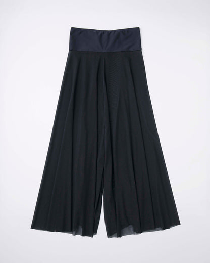 Back view of corset-inspired flowy pants in pink activewear