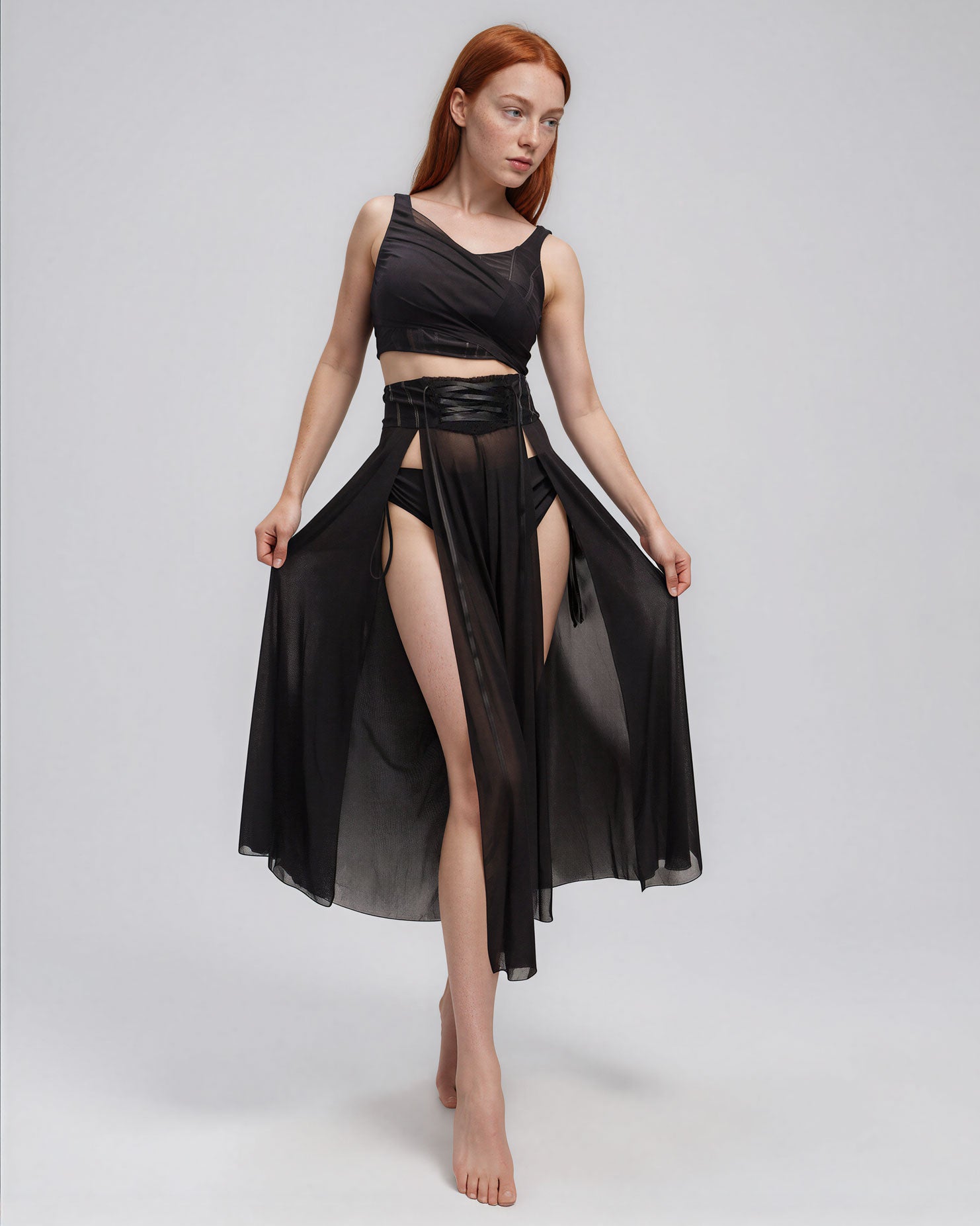 Flowy pants in black matching Josephine Tank Top