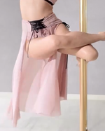 Flowy Pants in pink enhancing spinning movement