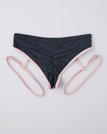 Jeanne black bottom back view with detachable garter detail