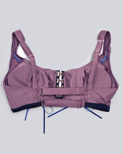 back view of Constance Bra Top in berry couture-inspired silhouette