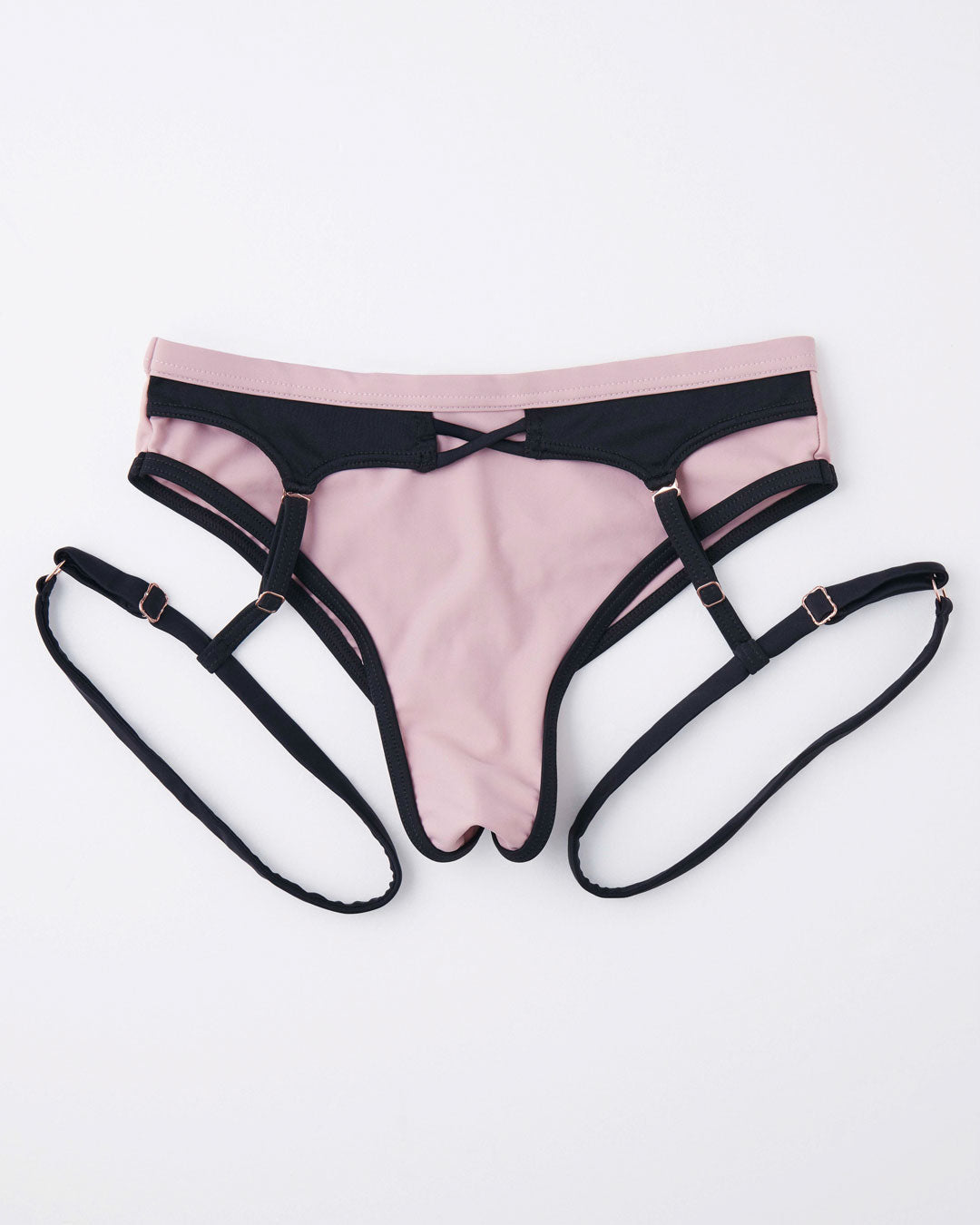 Jeanne bottom in pink lay-flat front view